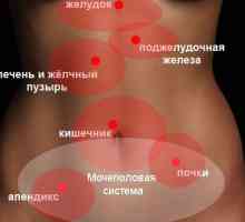 Așa cum este indicat de dureri în abdomen în jurul buricului?